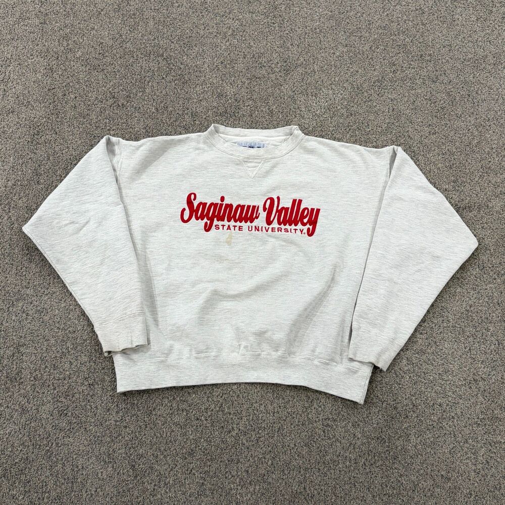 Vintage 90s Saginaw Valley State University Sweatshirt Men's Sz L Reverse Weave